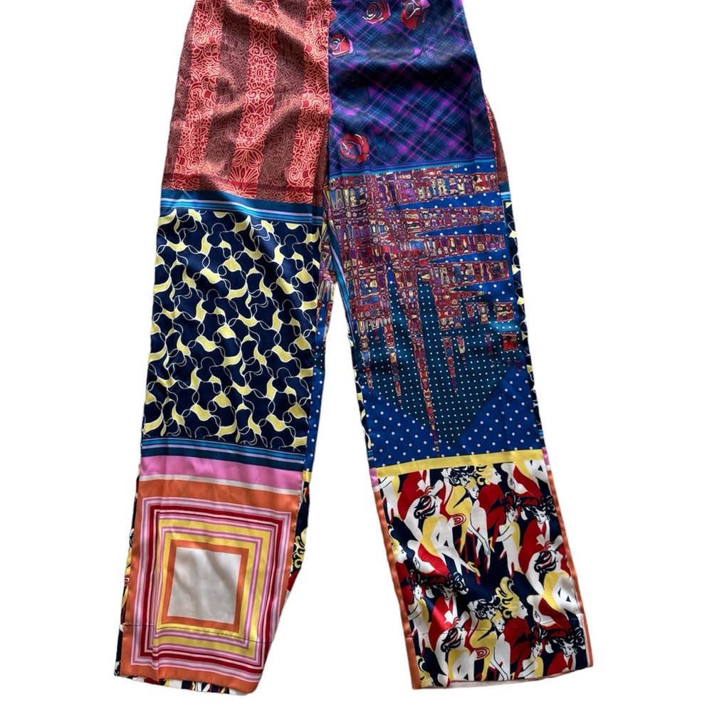 Staud Multicolor Patchwork Pants - image 7